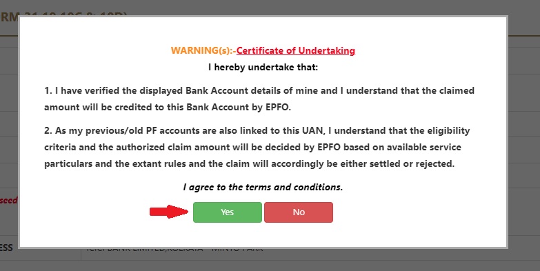 pf withdrawal process step 12